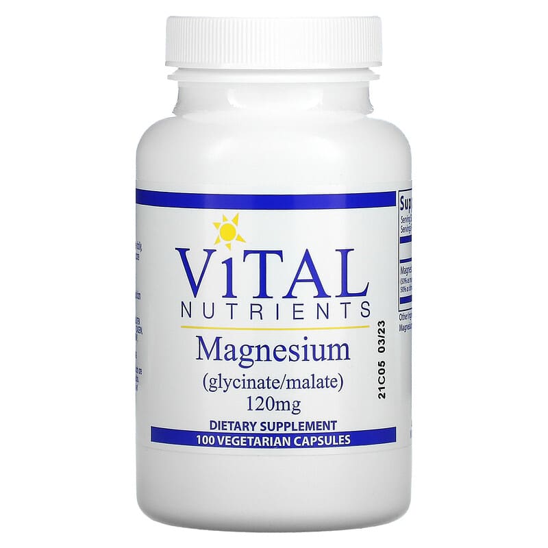 Vital Nutrients Magnesium 120 mg 100 Vegetarian Capsules 693465306116