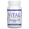 Vital Nutrients Vitamin D3 5,000 IU 90 Vegetarian Capsules 693465539118