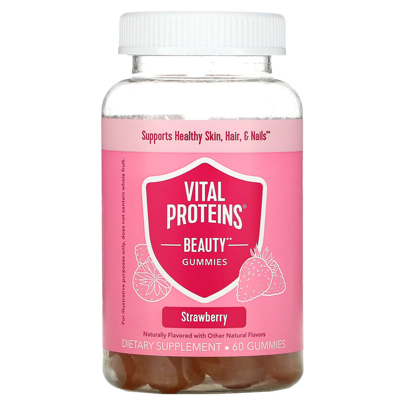 Vital Proteins Beauty Gummies Strawberry 60 Gummies 850019568561