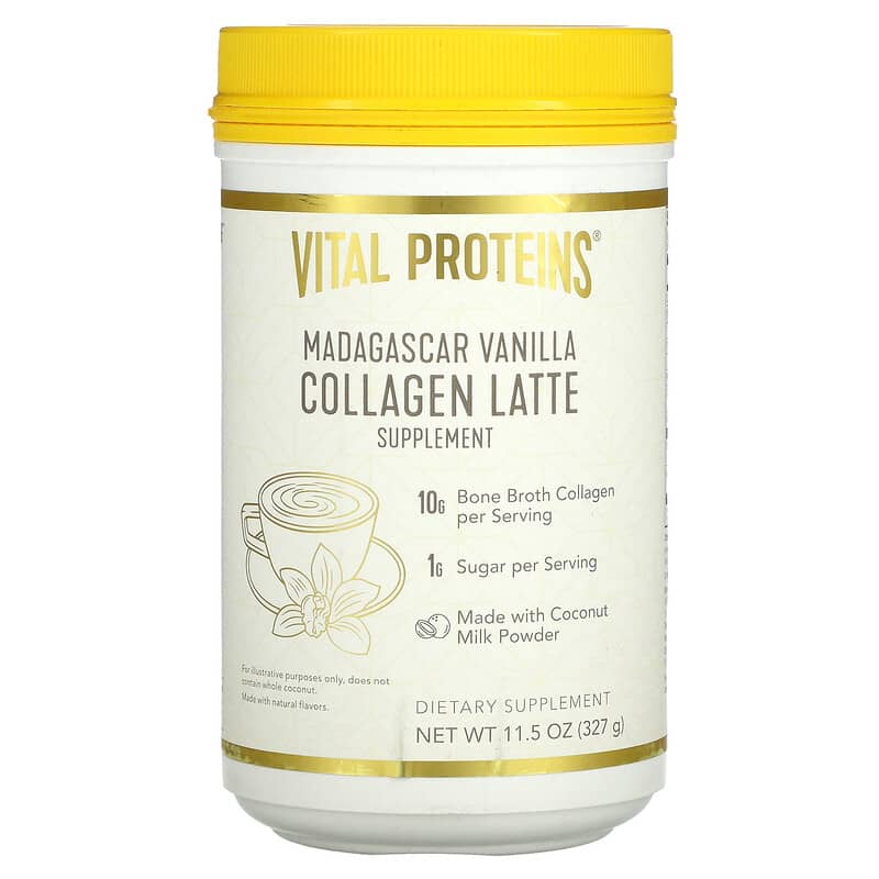 Vital Proteins Collagen Latte Madagascar Vanilla 11.5 oz (327 g) 857273008901