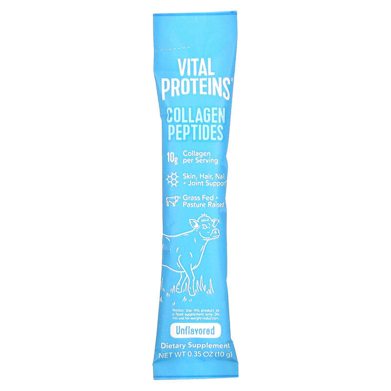 Vital Proteins, Collagen Peptides, Unflavored, 20 Packets, 0.35 oz (10 g) Each 850232005393