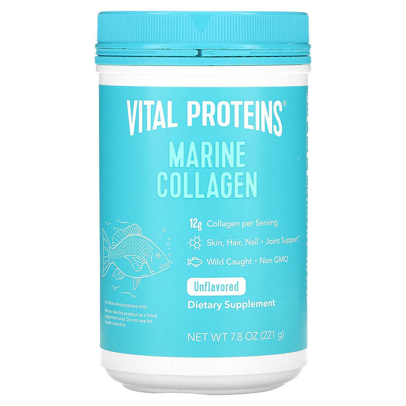 Vital Proteins Marine Collagen Wild Caught Unflavored 7.8 oz (221 g) 850232005485