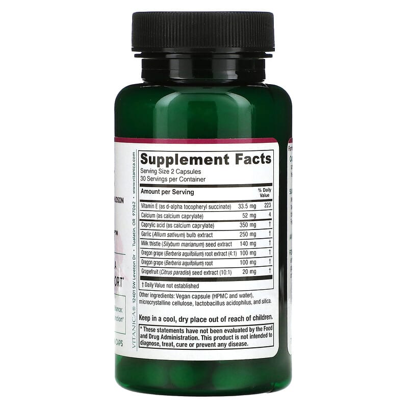 Vitanica, CandidaStat, Yeast Balance Support, 60 Vegan Caps 708118020063
