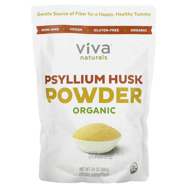 Viva Naturals Organic Psyllium Husk Powder 24 oz (680 g) 701722747876