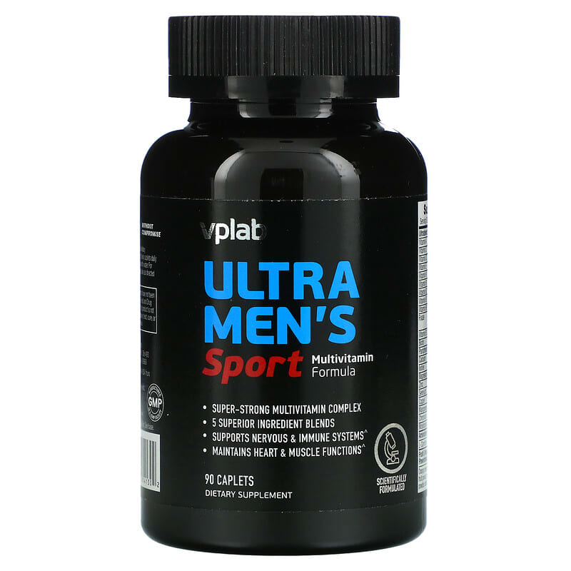 Vplab, Ultra Men’s Sport Multivitamin Formula, 90 Caplets 860003541302