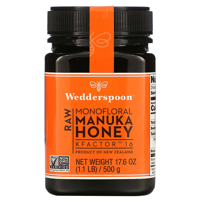 Wedderspoon Raw Monofloral Manuka Honey KFactor 16 1.1 lb (500 g) 814422020023