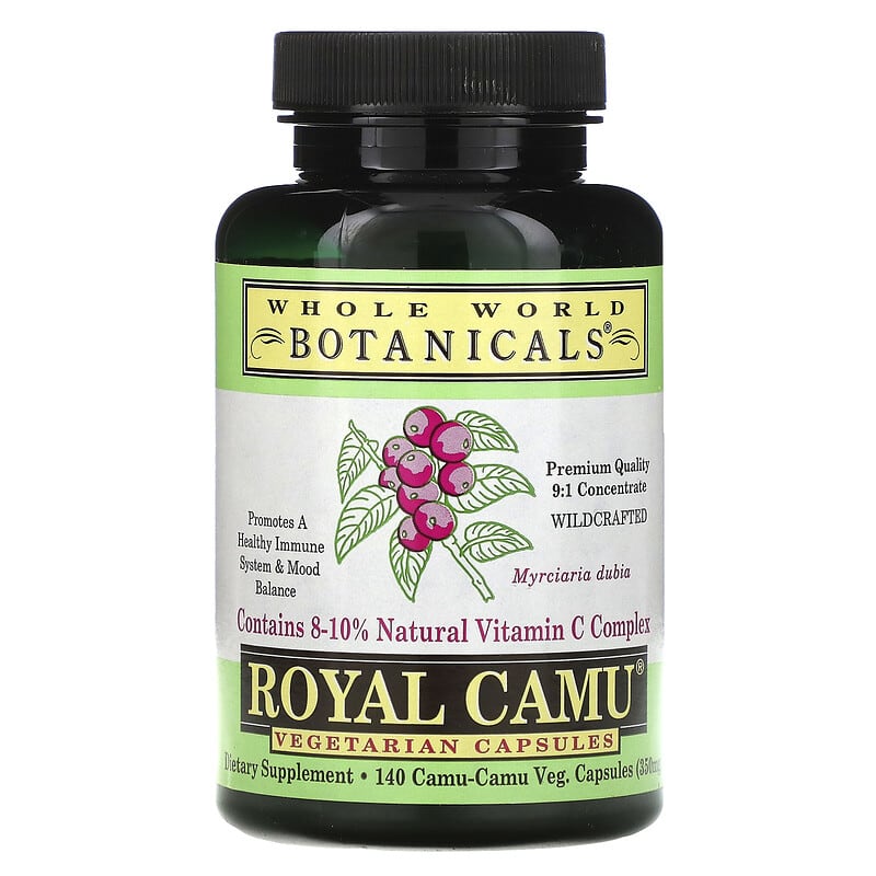 Whole World Botanicals Royal Camu 350 mg 140 Vegetarian Capsules 691195002049