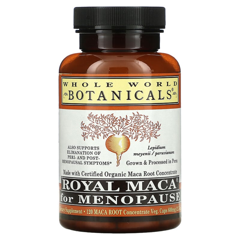 Whole World Botanicals Royal Maca for Menopause 600 mg 120 Veg. Caps 691195001035