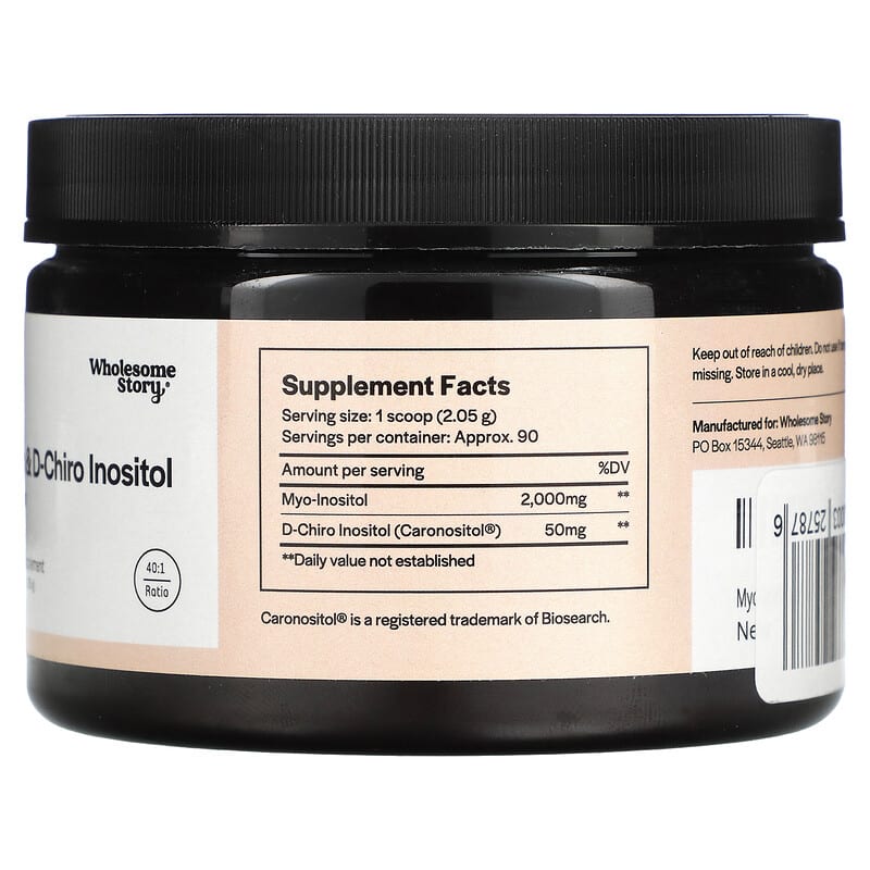 Wholesome Story, Myo & D-Chiro Inositol Powder, 6.5 oz (185 g) 860003257876