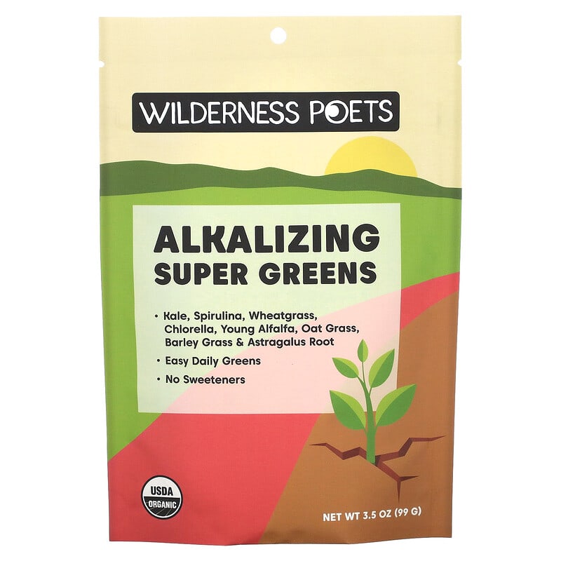 Wilderness Poets LLC Alkalizing Super Greens 3.5 oz (99 g) 855434006797
