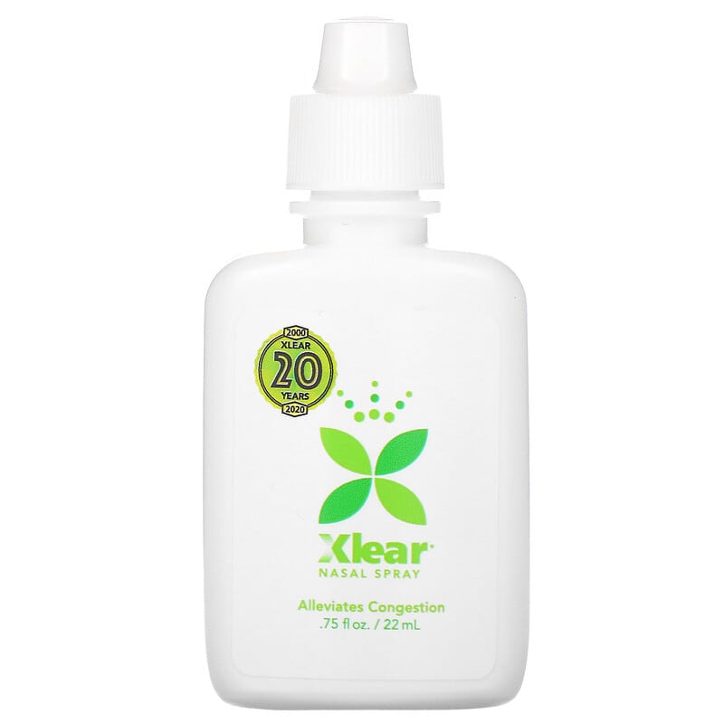Xlear, Natural Saline Nasal Spray with  Xylitol, Fast Relief, 0.75 fl oz (22 ml) 700596000018