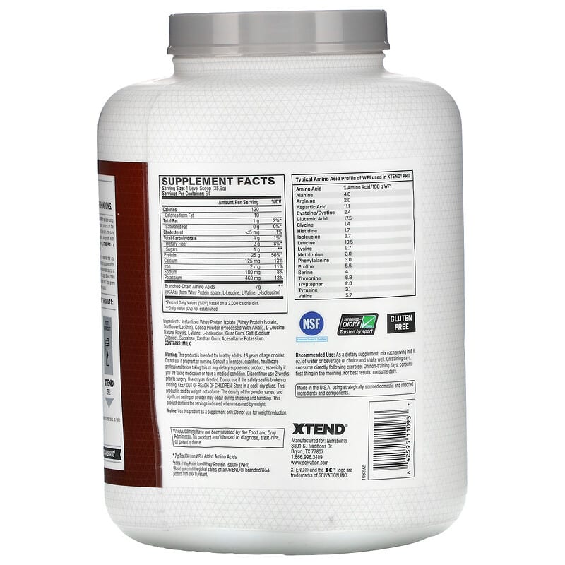 Xtend, Pro, Whey Isolate, Chocolate Lava Cake, 5 lb (2.3 kg) 842595110937