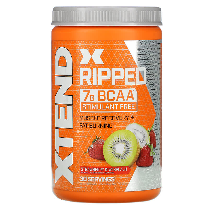 Xtend Ripped 7G BCAAs Strawberry Kiwi Splash 1.09 lbs (495 g) 842595103144