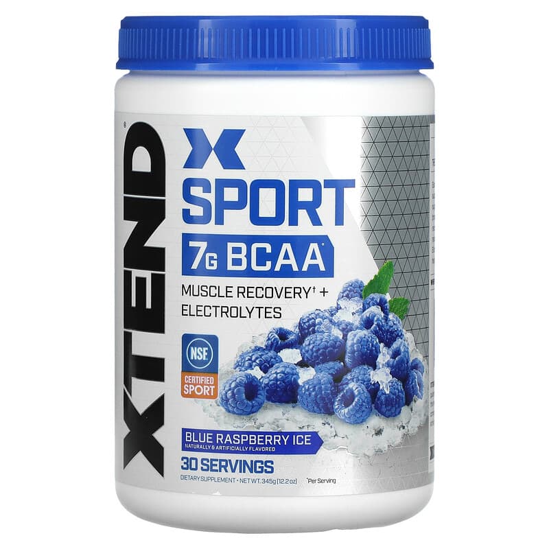 Xtend Sport 7G BCAA Blue Raspberry Ice 12.2 oz (345 g) 842595113365