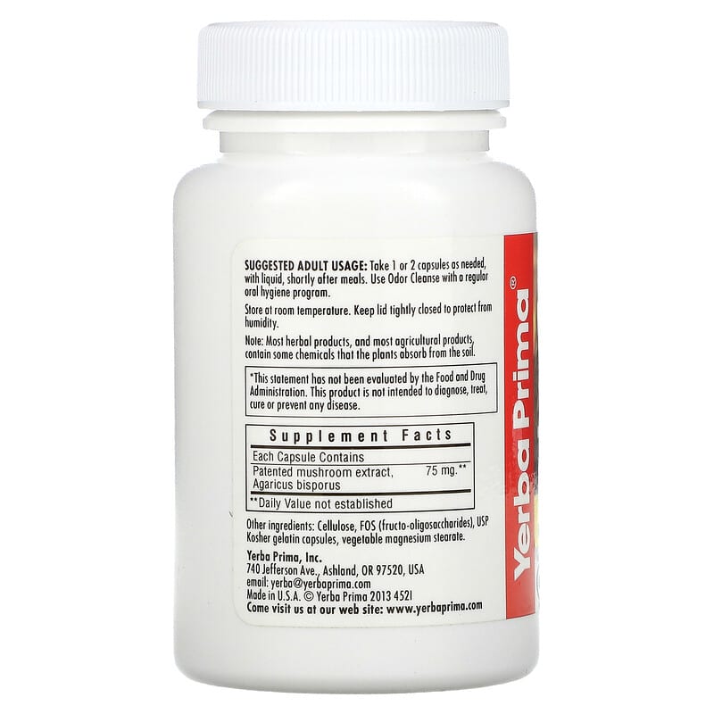 Yerba Prima, Odor Cleanse, 50 Capsules 46352004525