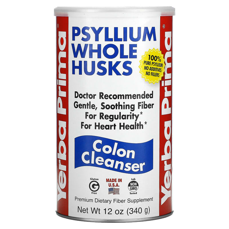 Yerba Prima Psyllium Whole Husks Colon Cleanser 12 oz (340 g) 46352001050
