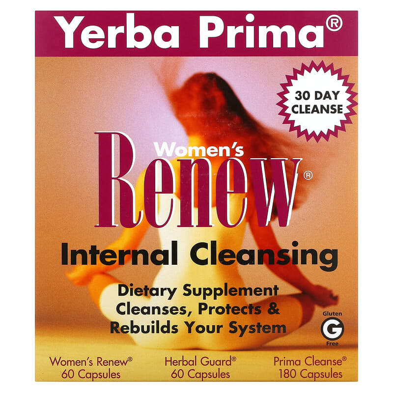 Yerba Prima Women's Renew Internal Cleansing 3 Part Program 300 Capsules 46352001005
