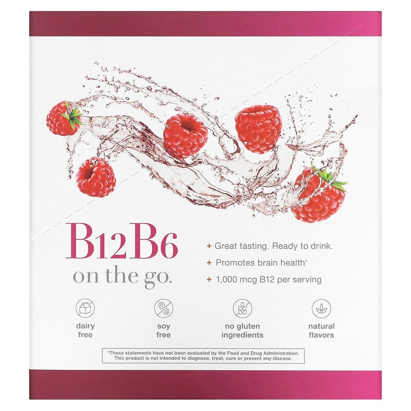 Youtheory B12B6 On The Go Raspberry 12 Packets 1 fl oz (30 ml) Each 850021920289