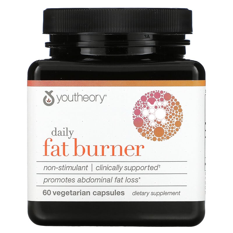 Youtheory Daily Fat Burner 60 Vegetarian Capsules 850021920098