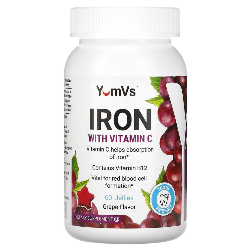 Yum-Vs Iron with Vitamin C Grape 60 Jellies 899105001711