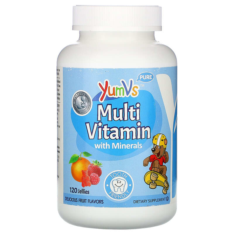Yum-Vs Multi Vitamin with Minerals Delicious Fruit Flavors 120 Jellies 899105001681