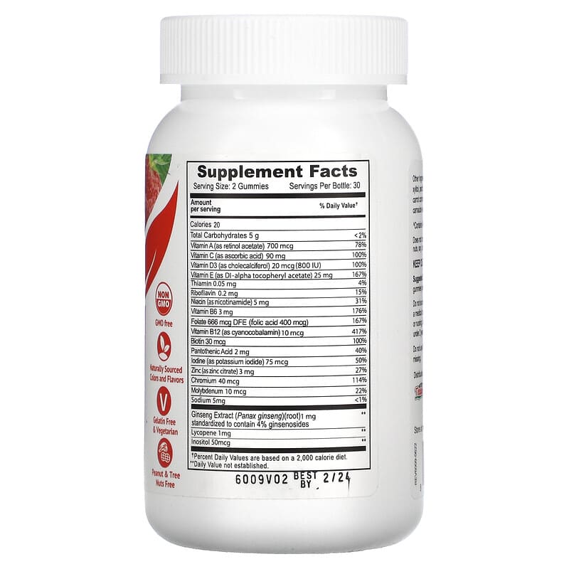 Yum-Vs, Multi Zero, Berry, 60 Gummies 810048610297