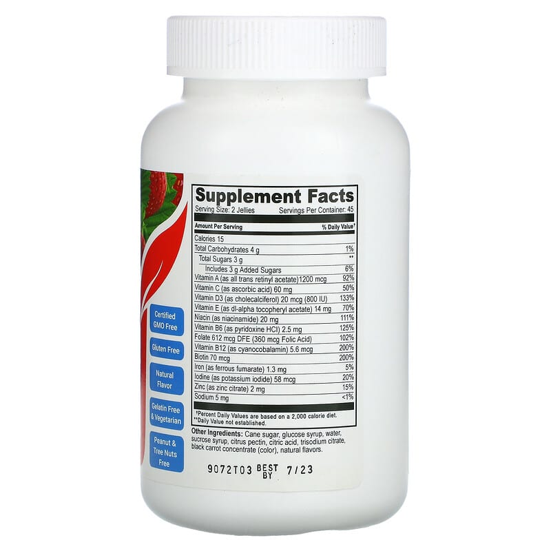 Yum-Vs, PreNatal Multivitamin with Folic Acid, Berry, 90 Pectin Jellies 899105001414