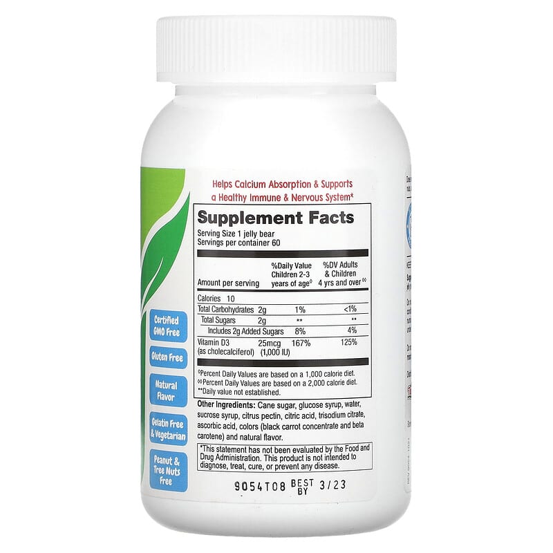 Yum-Vs, Vitamin D, Berry, 25 mcg (1,000 IU), 60 Jellies 899105001162