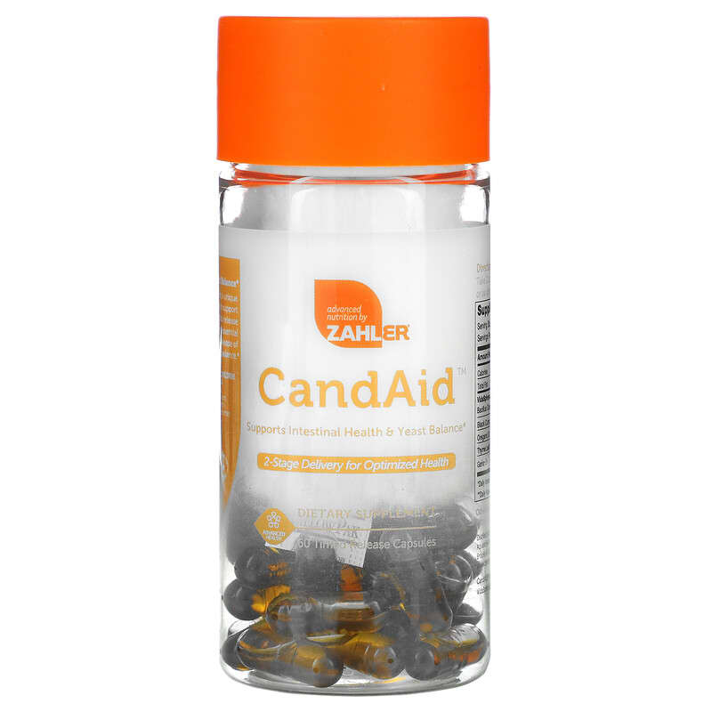 Zahler, CandAid, Supports Intestinal Health & Yeast Balance, 60 Timed Release Capsules 848998081041