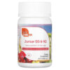 Zahler Junior D3 & K2 Peach Apricot  90 Chewable Tablets 848998082284