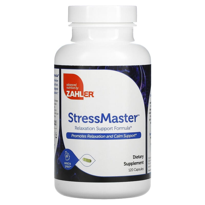 Zahler, StressMaster, Relaxation Support Formula, 120 Capsules 848998080792
