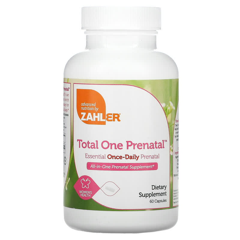 Zahler Total One Prenatal Essential Once-Daily Prenatal 60 Capsules 848998081461