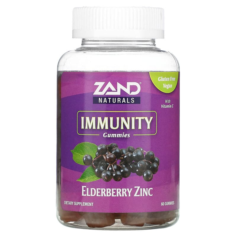 Zand Immunity Gummies Elderberry Zinc With Vitamin C 60 Gummies 41954667437