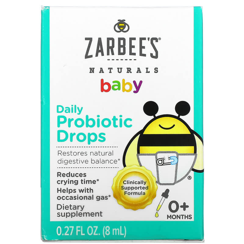 Zarbees Baby Daily Probiotic Drops 0+ Months 0.27 fl oz (8 ml) 857647007905