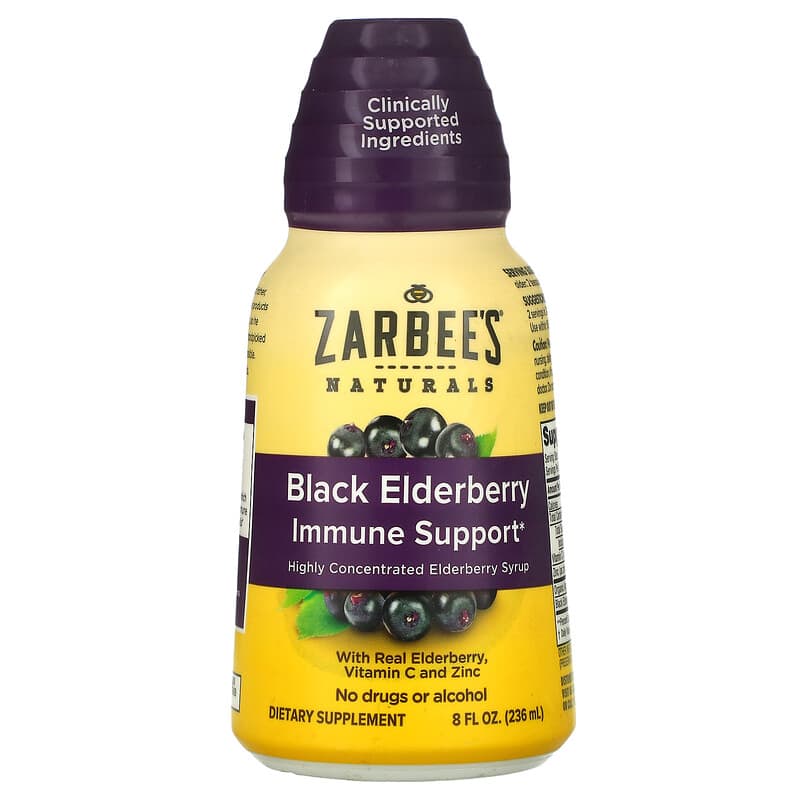 Zarbees Black Elderberry Immune Support 8 fl oz (236 ml) 857647007868