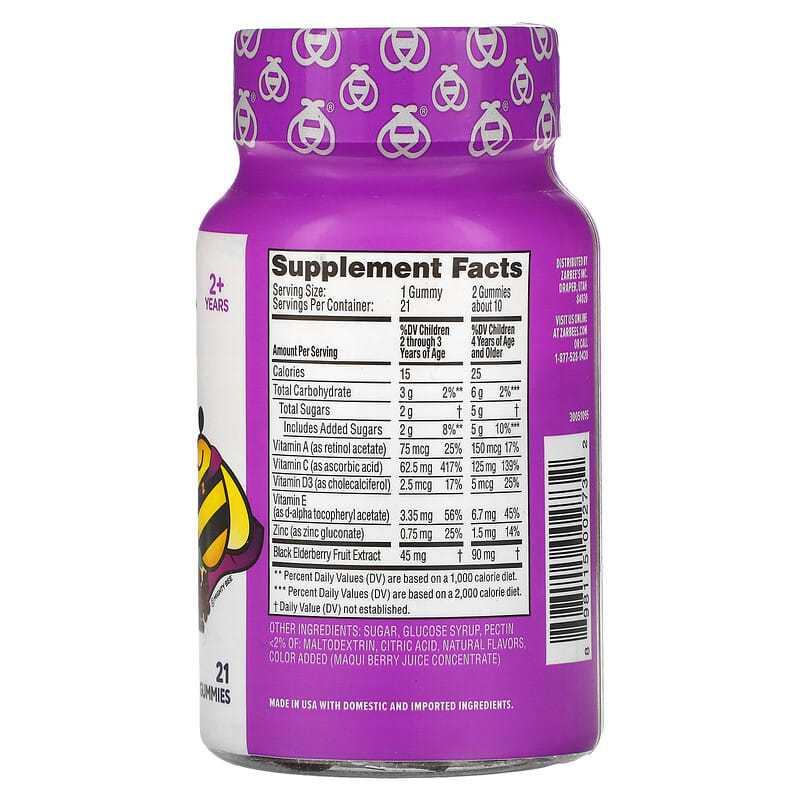 Zarbees, Children's Daily Immune Support, 2+ Years, Natural Berry, 21 Gummies 898115002732