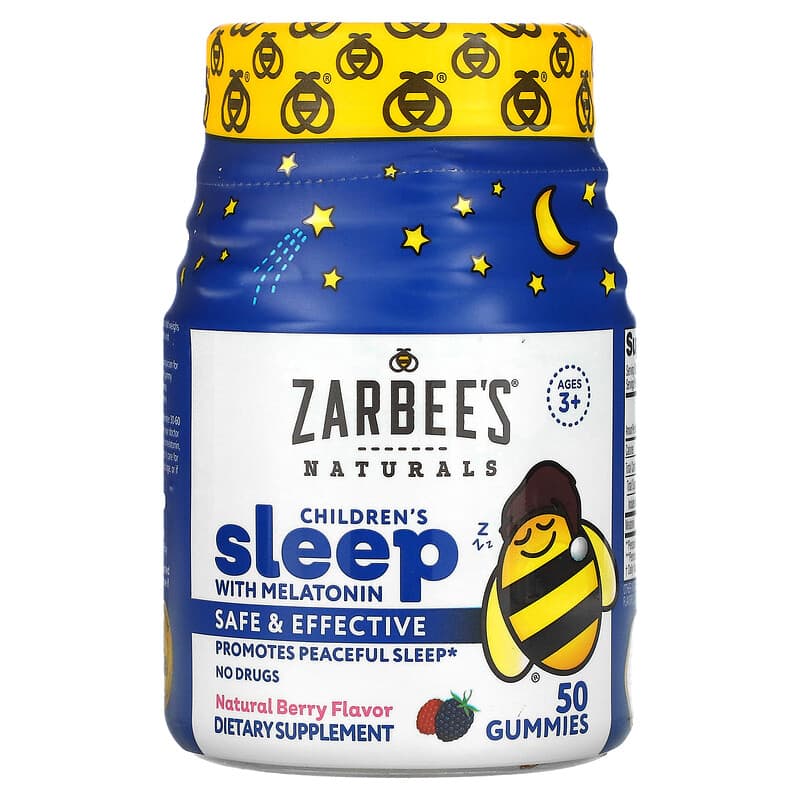 Zarbees Children's Sleep with Melatonin Ages 3+ Natural Berry 50 Gummies 858438005438
