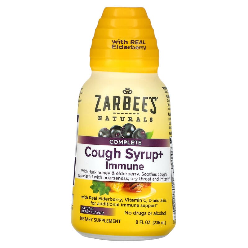 Zarbees Complete Cough Syrup + Immune Natural Berry 8 fl oz (236 ml) 857647007837