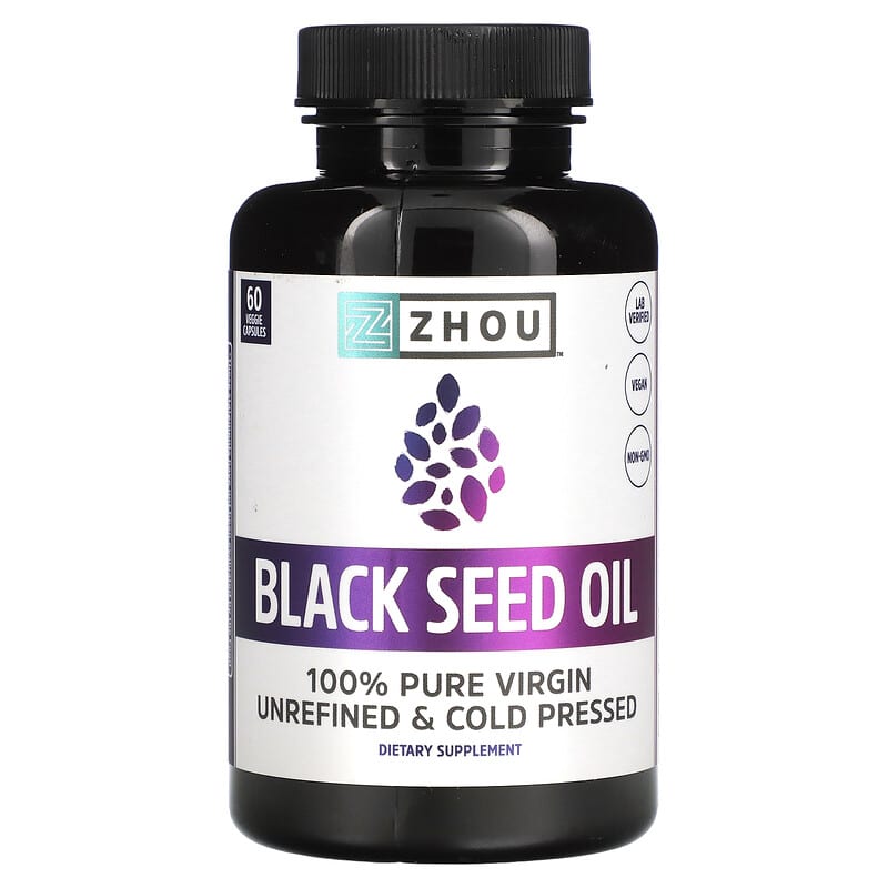 Zhou Nutrition Black Seed Oil 60 Veggie Capsules 859805006010