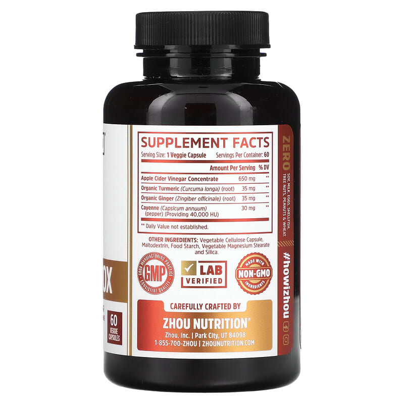 Zhou Nutrition, Cider Detox, 60 Veggie Capsules 669191188920