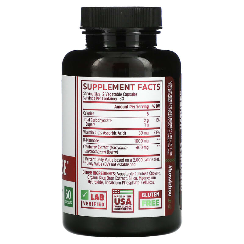 Zhou Nutrition, Cran-Defense, 60 Capsules 859805006089