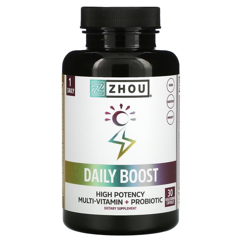 Zhou Nutrition Daily Boost 30 Vegetarian Capsules 669191354035