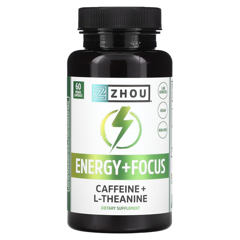Zhou Nutrition Energy + Focus 60 Veggie Capsules 859805006102