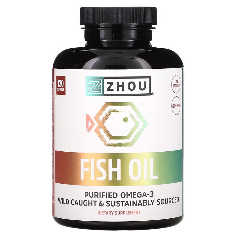 Zhou Nutrition Fish Oil 120 Softgels 669191795869
