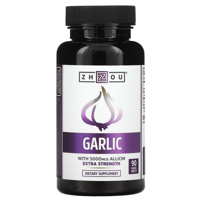 Zhou Nutrition Garlic Extra Strength 90 Coated Tablets 859805006126