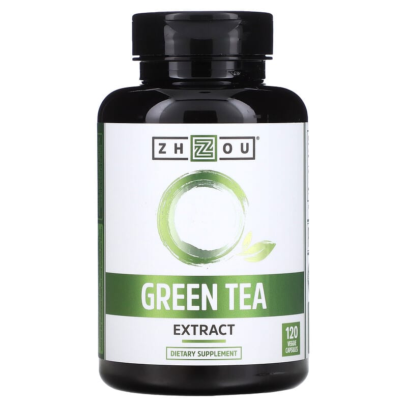 Zhou Nutrition Green Tea Extract 120 Veggie Capsules 859805006133