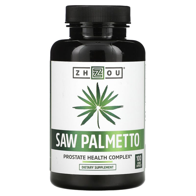 Zhou Nutrition Saw Palmetto 100 Veggie Capsules 859805006300