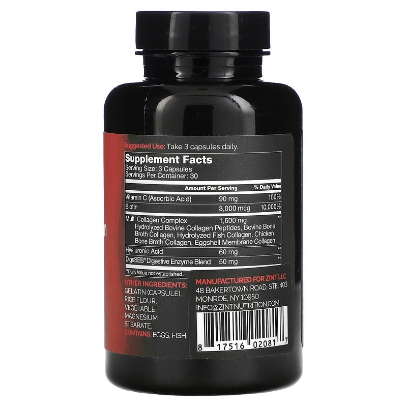 ZINT, Complete Multi Collagen Capsule, 90 Capsules 817516020817