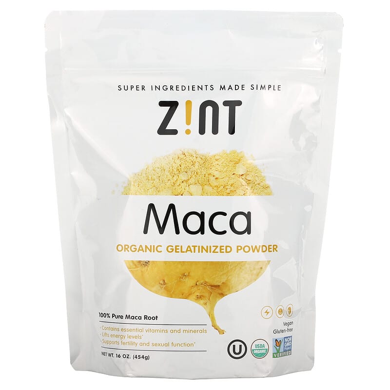 ZINT Maca Organic Gelatinized Powder 16 oz (454 g) 817516020053