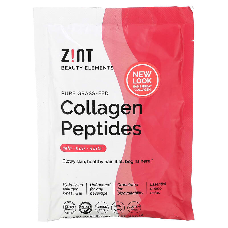 ZINT Pure Grass-Fed Collagen Peptides Unflavored 2 oz (56.6 g) 817516026031